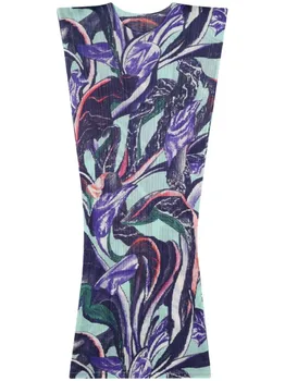 Pleats Please Issey Miyake плиссированное платье миди Tardivo, синий