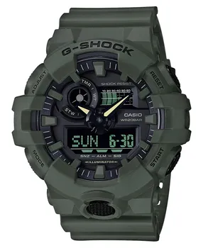 Мужские аналогово-цифровые часы с зеленым ремешком из смолы, 53 мм G-Shock