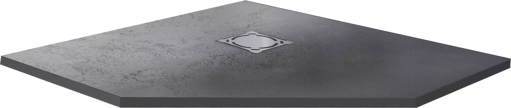 Поддон для душа RGW Stone Tray ST/T-0100G 100х100 трапеция, графит, с сифоном