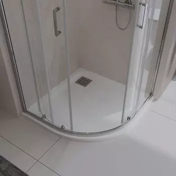 Поддон из искусственного мрамора BelBagno TRAY-MR-UNO-R-90-550-35-W-CR