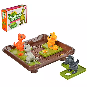 ИГРОЛЕНД Игра настольная "Умные динозаврики", ABS, 25,5х18,5х7см
