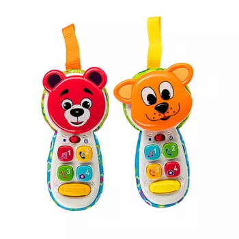 ИГРОЛЕНД Игрушка обучающая в виде телефона, свет, звук, 2xААA, ABS, 16х8х4см, 2 дизайна