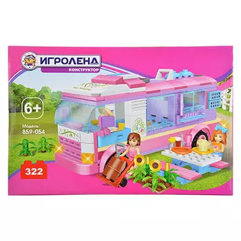ИГРОЛЕНД Конструктор "История подружек", 322 дет., пластик, 30х20х5см