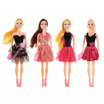 ИГРОЛЕНД Кукла модельная с аксессуарами, PS, PVC, коробка 32,5х12,8х5см, 3 дизайна
