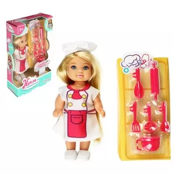 ИГРОЛЕНД Кукла с профессией, 11,5см, 7-8 пр., ABS, полиэстер, 10,3х16х4,5см