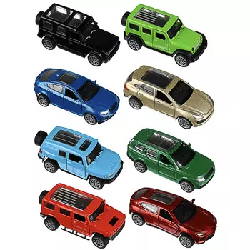 ИГРОЛЕНД Машинка инерционная, двери открываются, металл, ABS, 9х3-3,8х3,8см, 8 дизайнов
