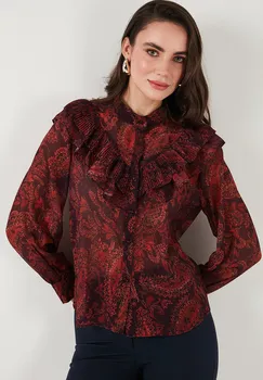 Блузка на пуговицах REGULAR FIT LELA, оранжевый