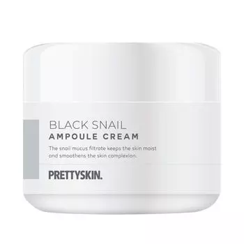 Крем ампульный с муцином чёрной улитки для чувствительной кожи Prettyskin 50мл