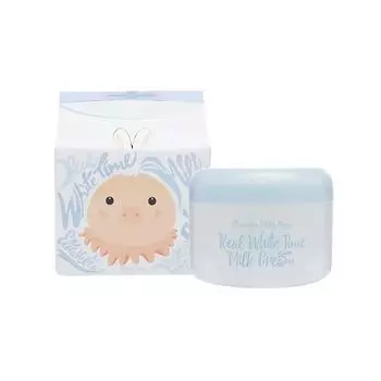 Крем для лица и тела осветляющий Milky piggy real white time milk cream Elizavecca 100г