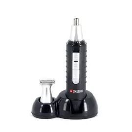 DEWAL PROFESSIONAL Машинка для стрижки в носу и ушах, 2 ножевых блока (черная)
