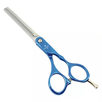 DEWAL PROFESSIONAL Ножницы парикмахерские филировочные 5,5" 28 зубцов, синие