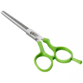 DEWAL PROFESSIONAL Ножницы парикмахерские филировочные 5.5", 30 зубцов, цвет салатовый