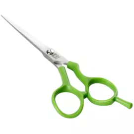 DEWAL PROFESSIONAL Ножницы парикмахерские прямые с микронасечками 5.5", цвет салатовый