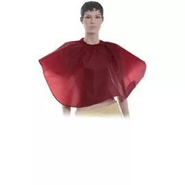 DEWAL PROFESSIONAL Пелерина для окрашивания, нейлон, на крючках, вишневая 88х82 см