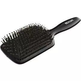 DEWAL PROFESSIONAL Щетка массажная Black лопата деревянная, натуральная щетина, пластиковый штифт, 11 рядов