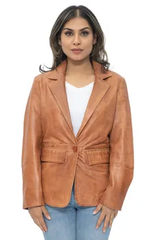 Пиджак из мягкой кожи apeldoorn Infinity Leather, коричневый