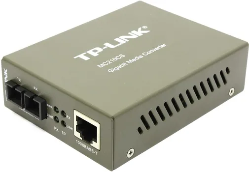 Медиаконвертер TP-Link MC210CS, RJ-45x1 Гбит/с, SCx1 Гбит/с, SM, Tx:1310, Rx:1310, 15 км, (MC210CS)