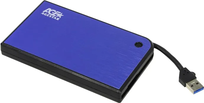 Внешний бокс AgeStar 1x 2.5" USB 3.0, синий (3UB2A14)