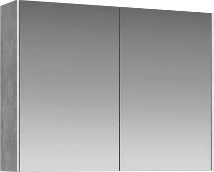 Зеркальный шкаф 80x60 см бетон светлый Aqwella 5 Stars Mobi MOB0408/MOB0717BS/Z