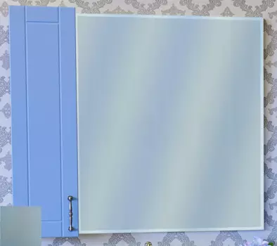 Зеркальный шкаф 82,2x71 см мятный матовый L Sanflor Глория C000005820
