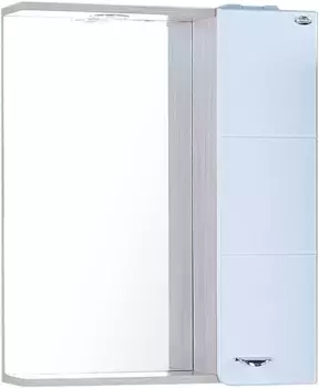 Зеркальный шкаф 58x71,6 см белый глянец/ясень шимо R Onika Стиль 205833