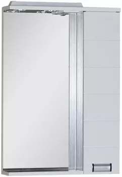 Зеркальный шкаф 60х87 см с подсветкой белый/венге Aquanet Сити 00151662