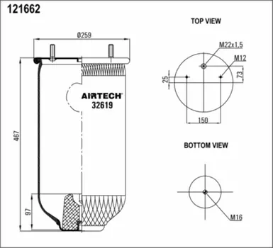 Пневмоподушка AIRTECH 32619P