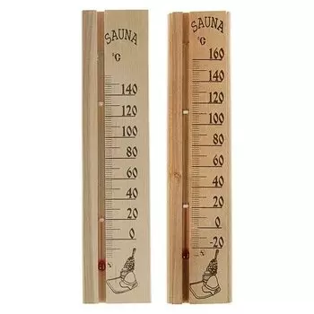Деревянный термометр для бани и сауны "Sauna" в пакете