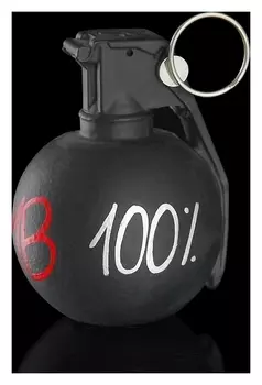 Держатель для карточек и фото "Лимонка. 100% Bomb" черный, 9 × 12 × 8 см