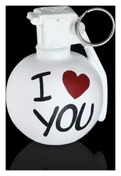 Держатель для карточек и фото "Лимонка. I Love You" белый, 9 × 12 × 8 см