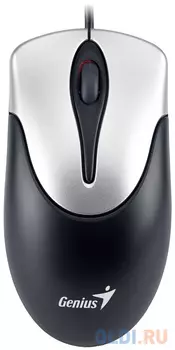 Мышь проводная Genius NetScroll 100 v2, оптическая, разрешение 1000 DPI, кабель 1.5 м, для правой/ле