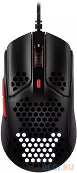 Мышь проводная HyperX Pulsefire Haste чёрный красный USB