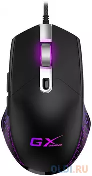 Мышь проводная игровая Genius Scorpion M705, USB, 6 кнопок, оптическая, разрешение 800-7200 DPI, RGB-подсветка, для правой/левой руки. Цвет: черный