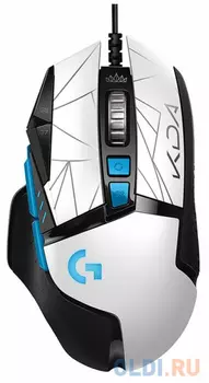 Мышь проводная Logitech G502 HERO K/DA High Performance Gaming Mouse белый чёрный рисунок USB 910-006097