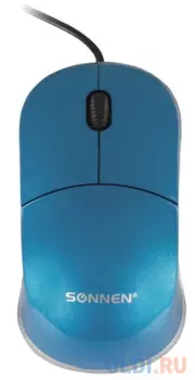 Мышь проводная Sonnen М-2241Bl голубой USB