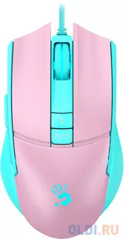Мышь A4Tech Bloody L65 Max розовый/голубой оптическая (12000dpi) USB (6but)