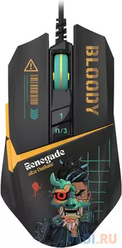 Мышь A4Tech Bloody W63 Max Renegade черный/рисунок оптическая 12000dpi USB (W63 MAX)