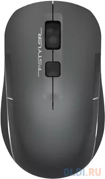 Мышь A4Tech Fstyler FB26CS Air2 серый/черный оптическая 2000dpi silent беспров. BT/Radio USB для ноутбука 4but (FB26CS AIR2 SMOKY GREY)