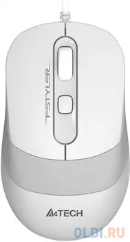 Мышь A4Tech Fstyler FM10S белый/серый оптическая (1600dpi) silent USB (4but)