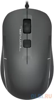 Мышь A4Tech Fstyler FM26 серый/черный оптическая (1600dpi) USB для ноутбука (4but)