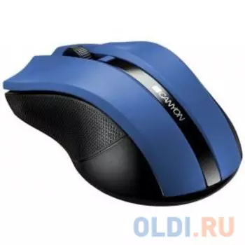 Мышь беспроводная CANYON CNE-CMSW05BL, 2.4Ghz wireless Optical Mouse with 4 buttons, DPI 800/1200/1600, голубой
