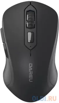 Мышь беспроводная Dareu LM115B Black (черный), DPI 800/1200/1600, подключение: ресивер 2.4GHz + Bluetooth, размер 107x59x38мм