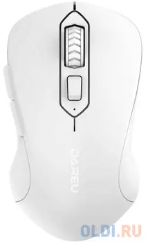 Мышь беспроводная Dareu LM115B Full White (полностью белый), DPI 800/1200/1600, подключение: ресивер 2.4GHz + Bluetooth, размер 107x59x38мм