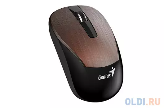Мышь беспроводная Genius ECO-8015, 2.4 GHz, 800-1600 dpi, встроенный аккумулятор, Coffee