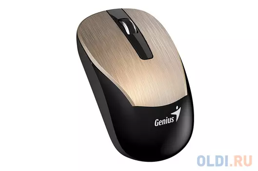 Мышь беспроводная Genius ECO-8015, 2.4 GHz, 800-1600 dpi, встроенный аккумулятор,Gold