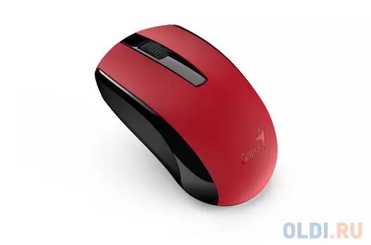 Мышь беспроводная Genius ECO-8100, 2.4 GHz, 800-1600 dpi, встроенный аккумулятор, Red