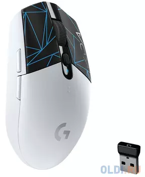 Мышь беспроводная Logitech G305 чёрный белый USB 910-006053
