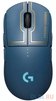Мышь беспроводная Logitech G PRO Wireless League of Legends синий USB + Bluetooth 910-006451