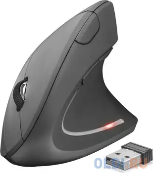 Мышь беспроводная TRUST Verto Wireless Ergonomic чёрный USB + радиоканал