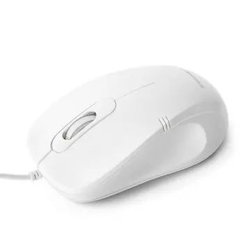 Мышь Crown CMM-502 Silent White USB проводная, оптическая, 1000 dpi, 3 кнопки + колесо